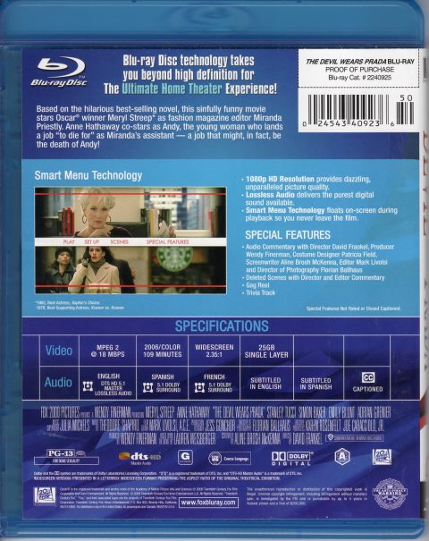 [USADO] The Devil Wears Prada Blu-Ray