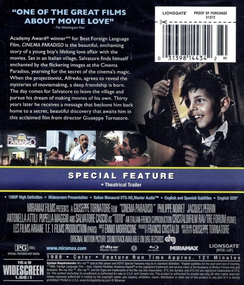[USADO] Cinema Paradiso Blu-Ray