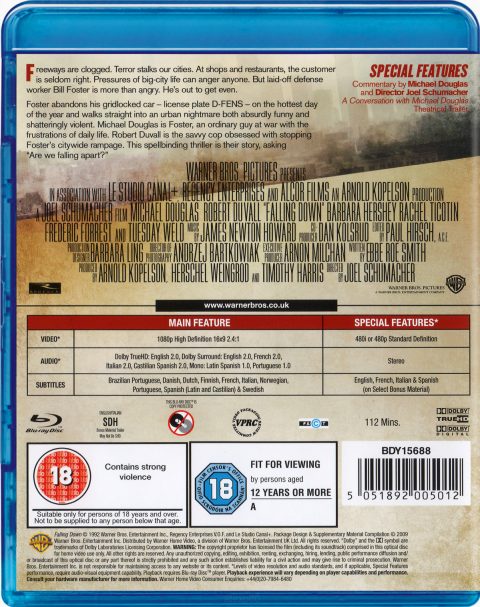 [USADO] Falling Down Blu-Ray (UK)