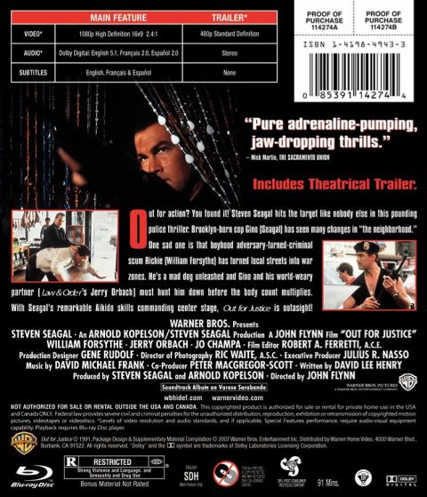 [USADO] Out For Justice Blu-ray