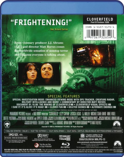 [USADO] Cloverfield Blu-Ray