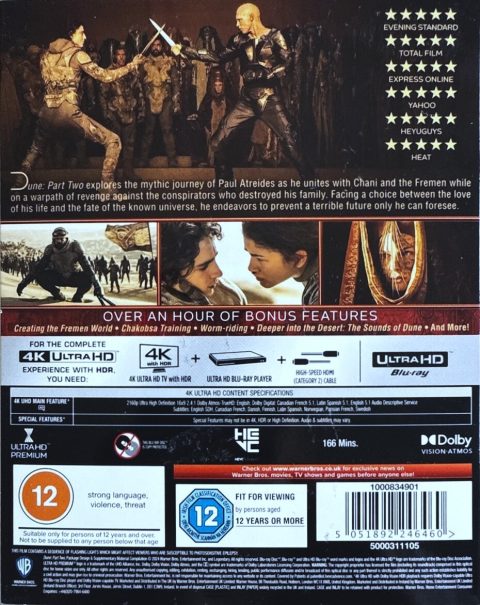 [USADO] Dune: Part Two UHD4K (incluye slipcover) (UK)