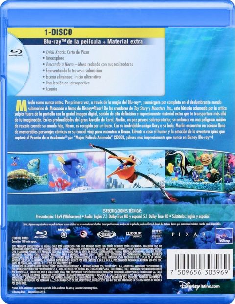 [USADO] Finding Nemo (Buscando a Nemo) Blu-Ray