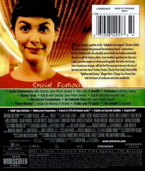 [USADO] Le Fabuleux destin d'Amélie Poulain (Amélie) Blu-Ray