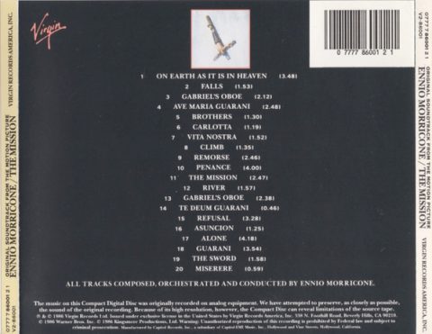 [USADO] The Mission - Original Soundtrack from the Motion Picture CD