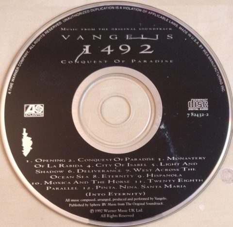 [USADO] 1492, Conquest Of Paradise - Music From The Original Soundtrack CD