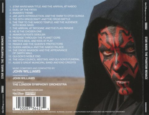 [USADO] Star Wars: The Phantom Menace - Original Motion Picture Soundtrack CD (Remastered)