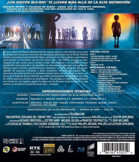 Close Encounters of the Third Kind (Encuentros Cercanos del Tercer Tipo) Blu-Ray