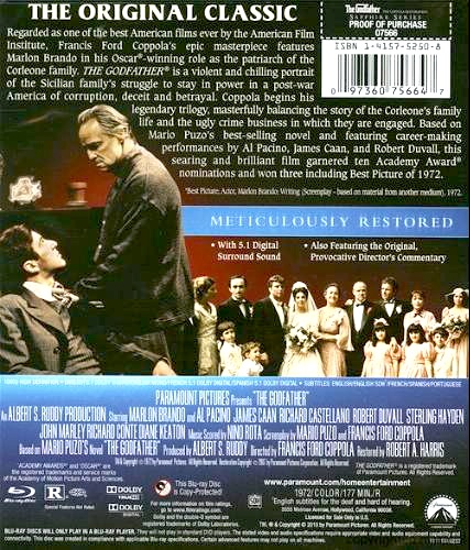 [USADO] The Godfather Blu-Ray (Sapphire Series)